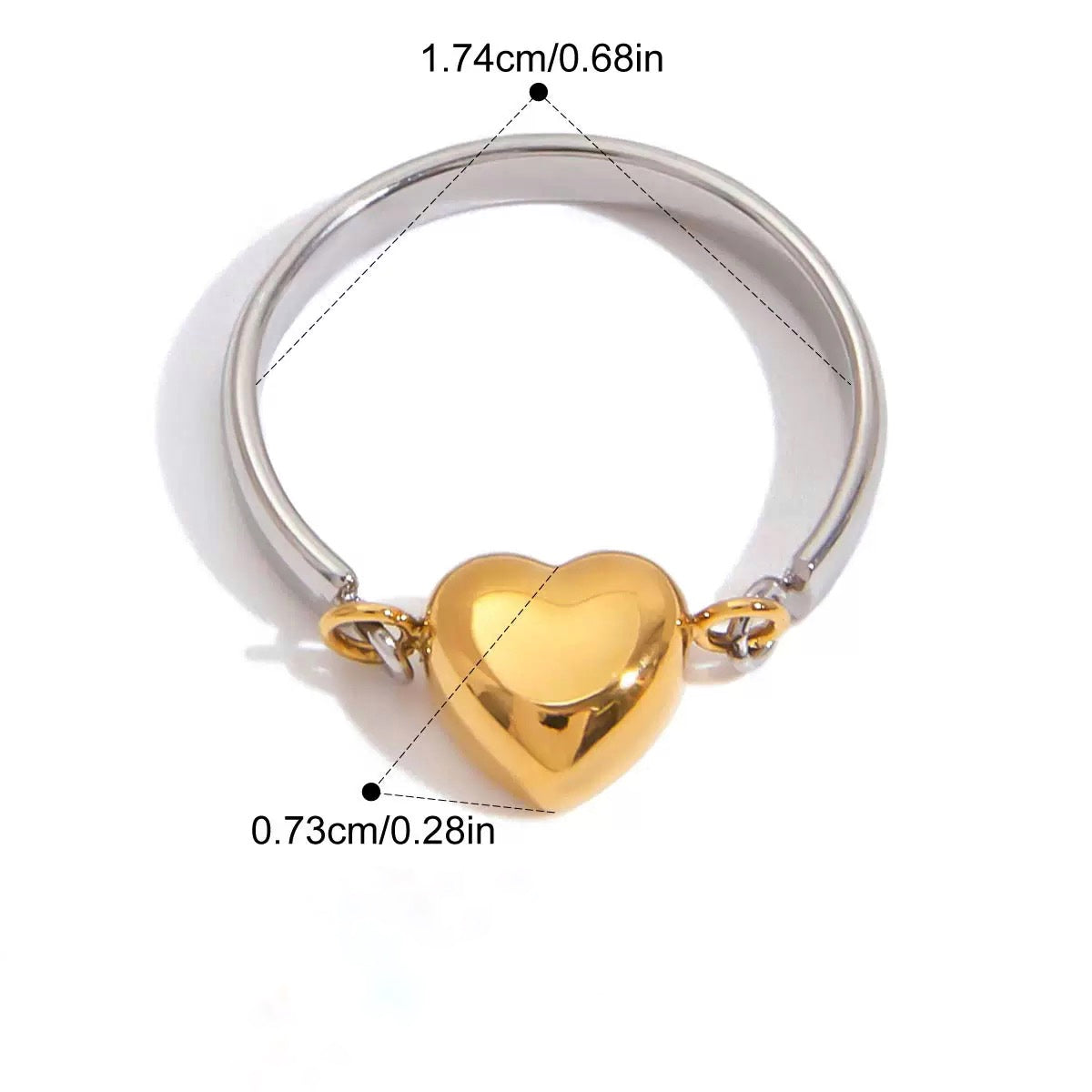 Heart Bangle Ring