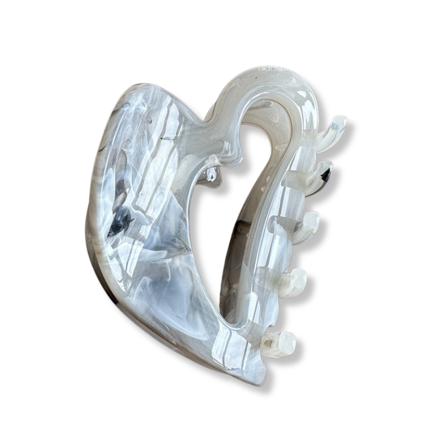 Heart Shape Hair Claw – Marble Collection