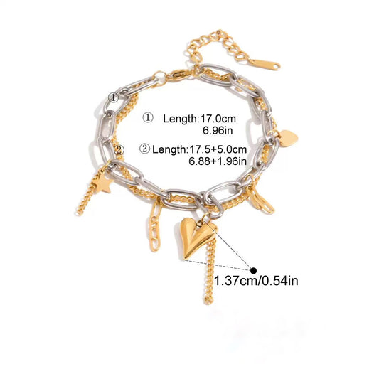 Charm Link Bracelet — Gold