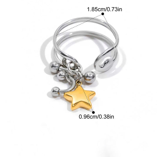 Star Charm Adjustable Ring
