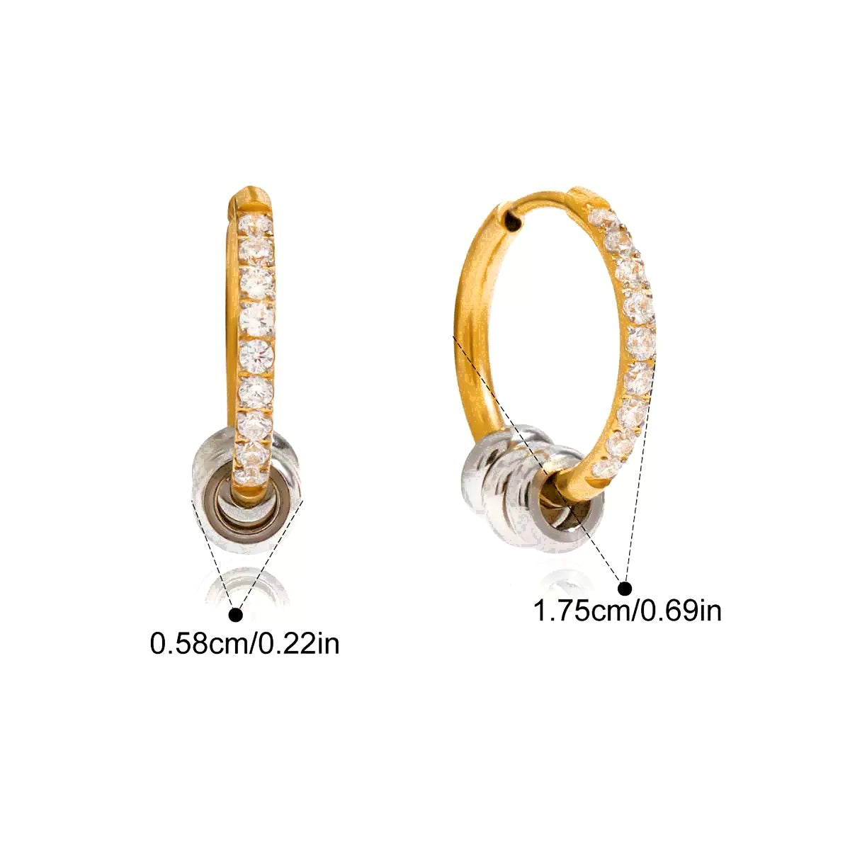 Gold Crystal Huggies