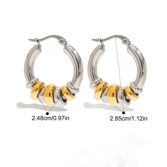 Mixed Metal Hoop Set