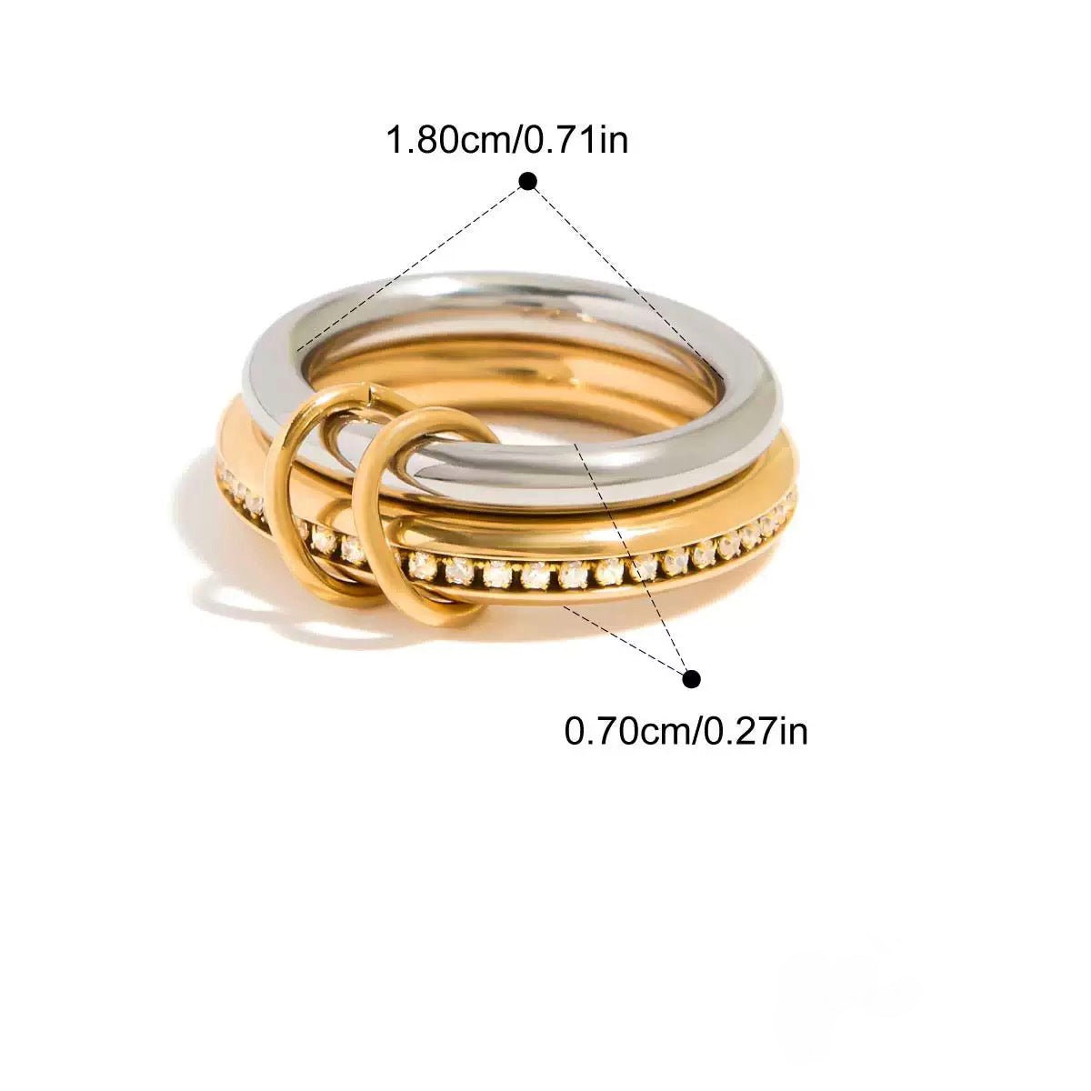 Triple Layered Band Ring