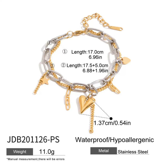 Charm Link Bracelet — Gold