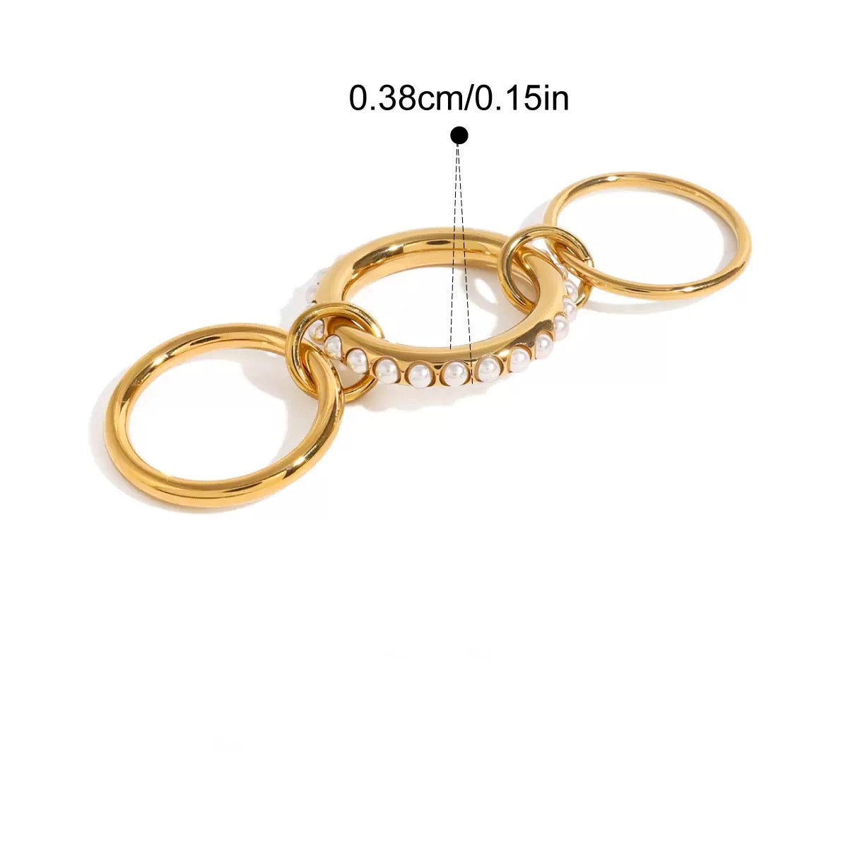 Gold Multi-Band Charm Ring
