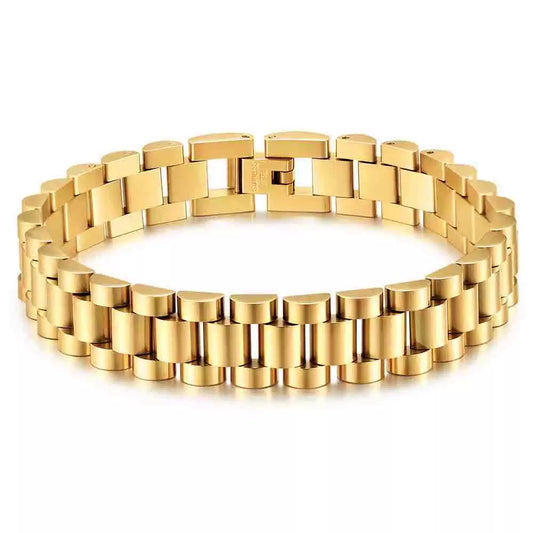 Gold Watch-Link Bracelet