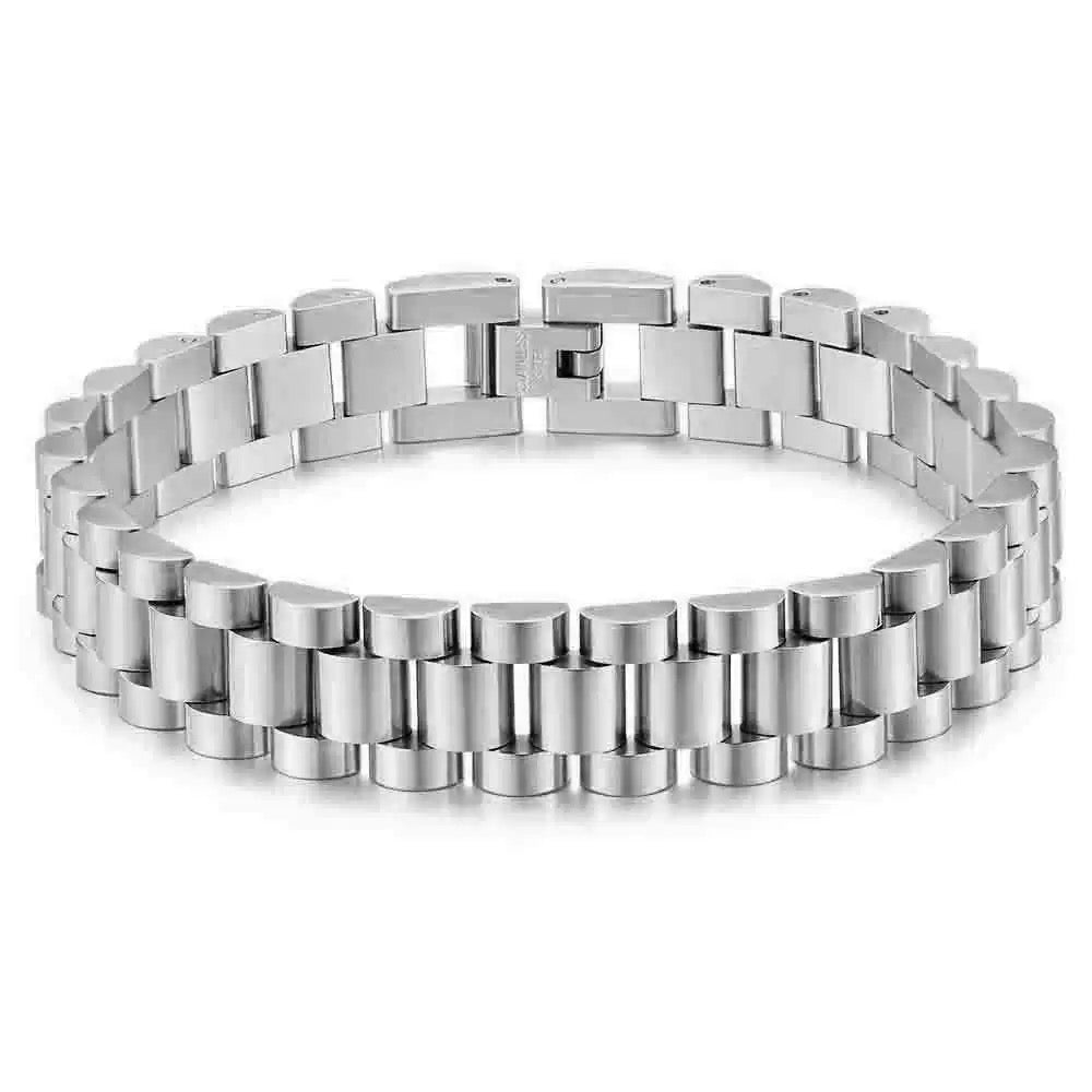 Silver Watch-Link Bracelet