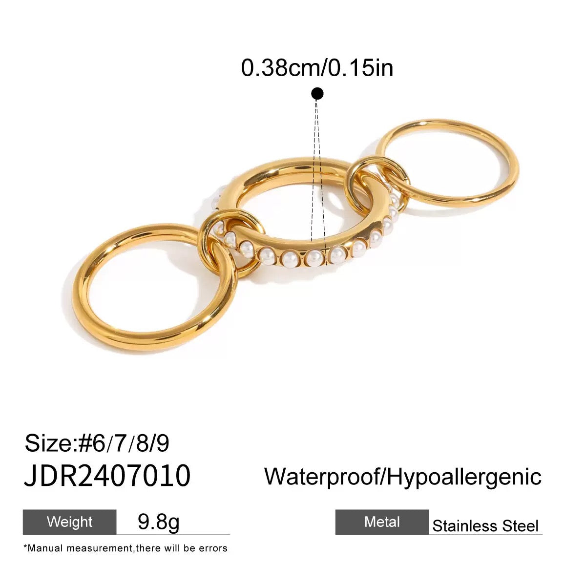 Gold Multi-Band Charm Ring