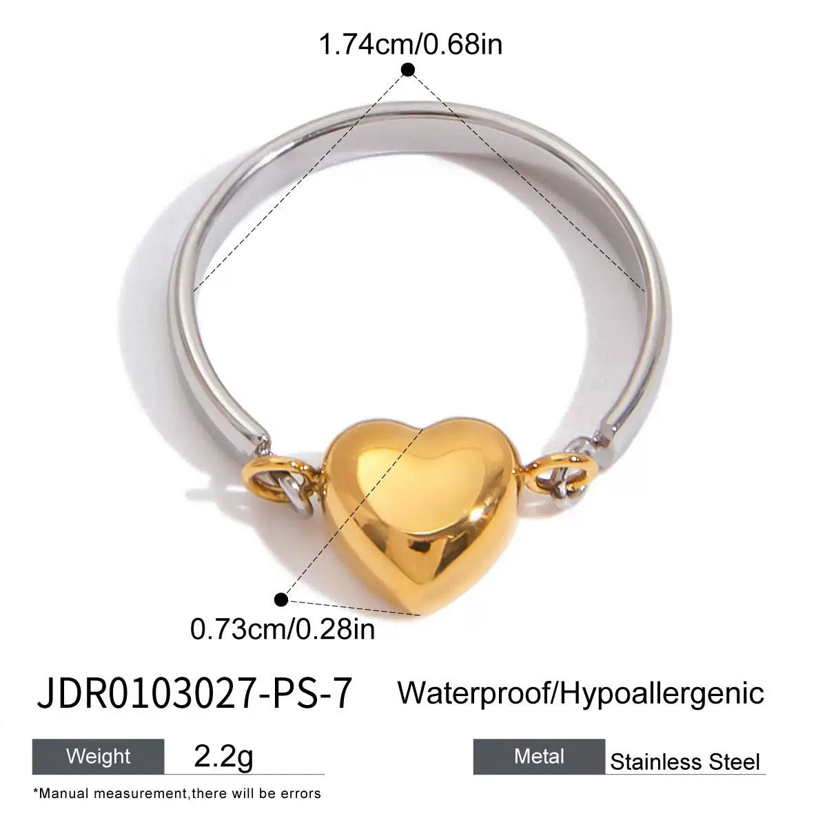 Heart Bangle Ring