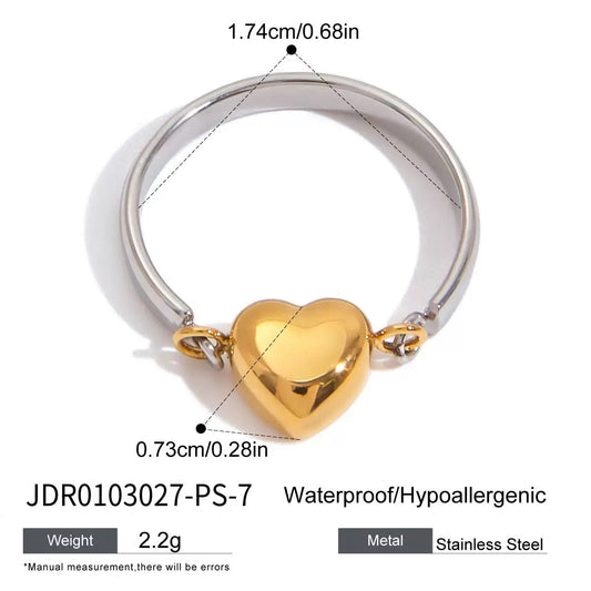 Heart Bangle Ring