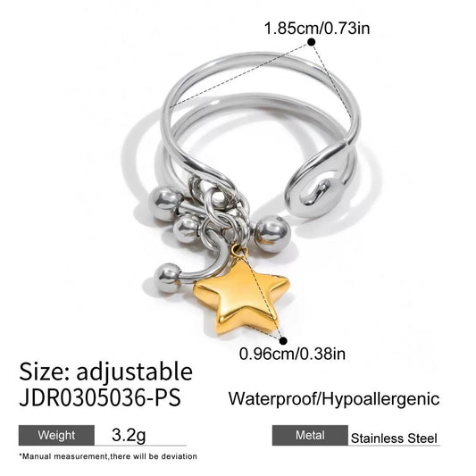 Star Charm Adjustable Ring